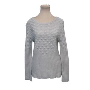 41 Hawthorn Womens Popcorn Knit Sweater Beige Size M Pullover Neutral Minimalist